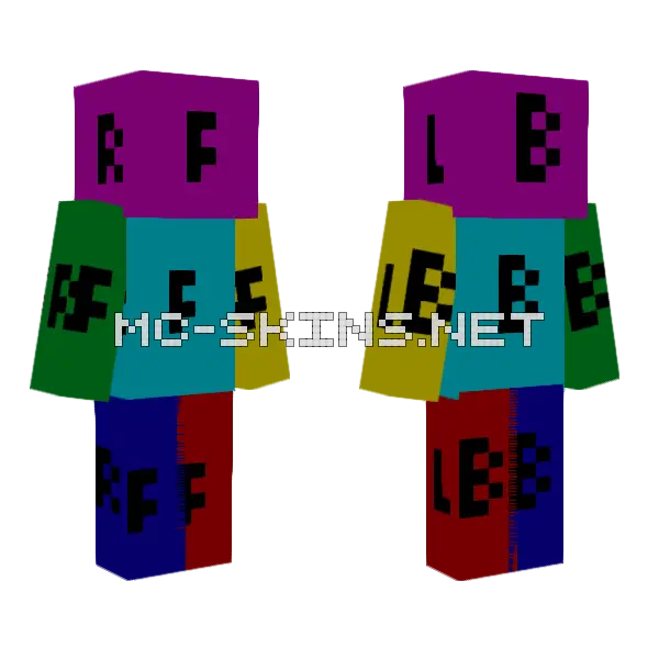 Reference Skin Minecraft skin, front and back