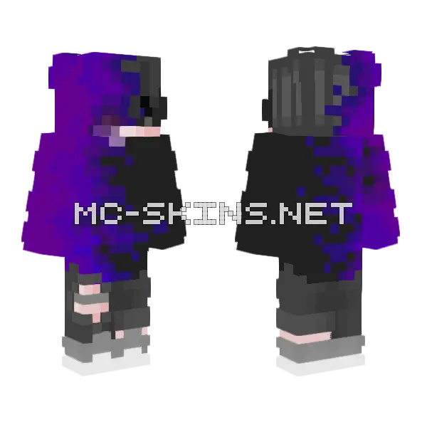 Refrator Lunar Minecraft skin, front and back