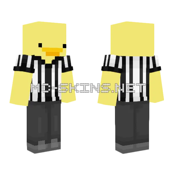 Refree Duck Minecraft skin, front and back