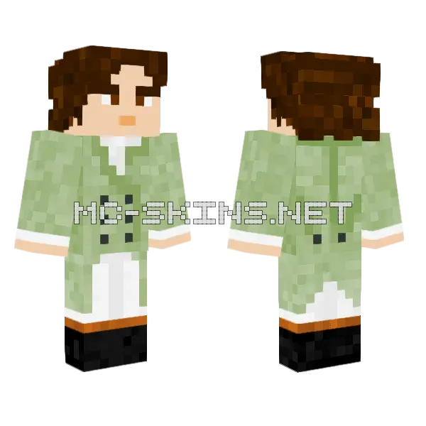 Regency Gentleman Minecraft skin, front and back