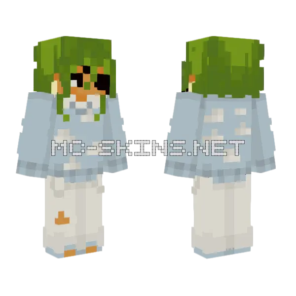 Regular Sawa Fixed Minecraft skin, front and back