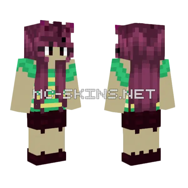 Regular Soulniac Minecraft skin, front and back