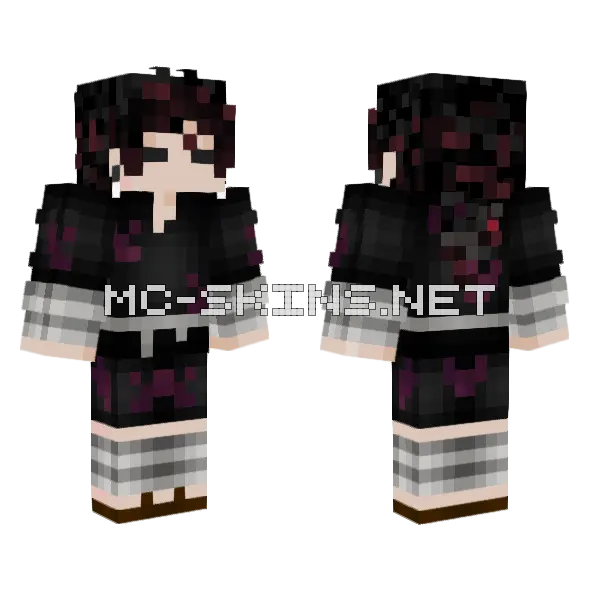Reigetsu X Minecraft skin, front and back
