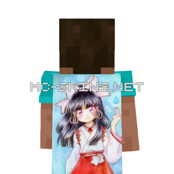 Reimu Hakurei Kimono cape, outside and lining