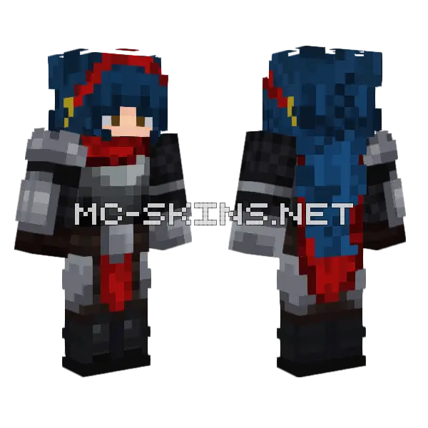 Reina Half Knight Minecraft skin, front and back