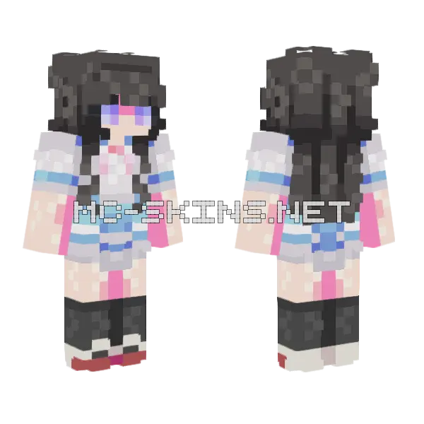 Reina Kousaka Minecraft skin, front and back