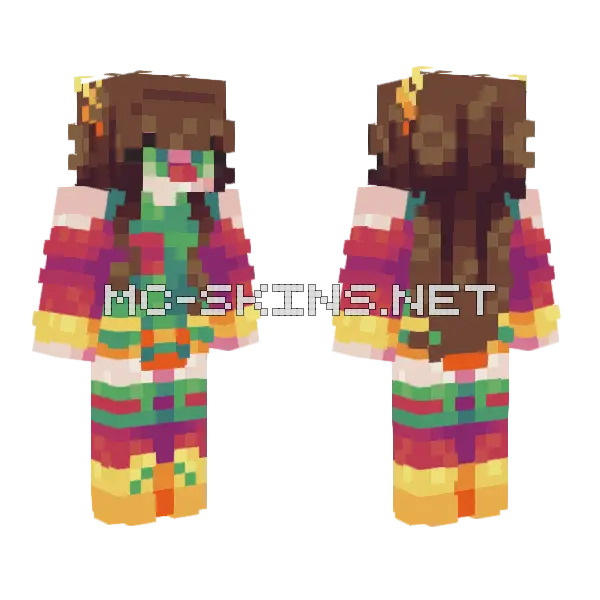 Reindeer Girl Minecraft skin, front and back