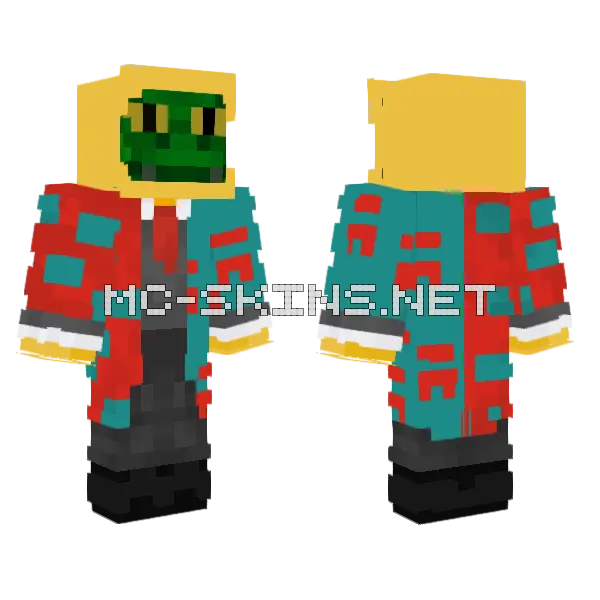 Rejoicin Fartlizard Minecraft skin, front and back