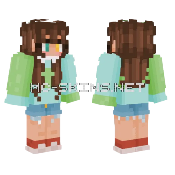Remithesilly White Eyes Minecraft skin, front and back