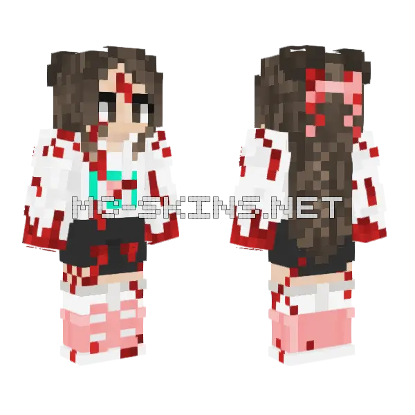 Ren Blood Minecraft skin, front and back