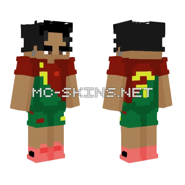 Renaldo Ronaldo Soccer Futboi Minecraft skin, front and back