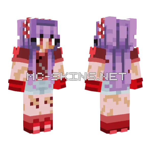 Reno Red Life Minecraft skin, front and back