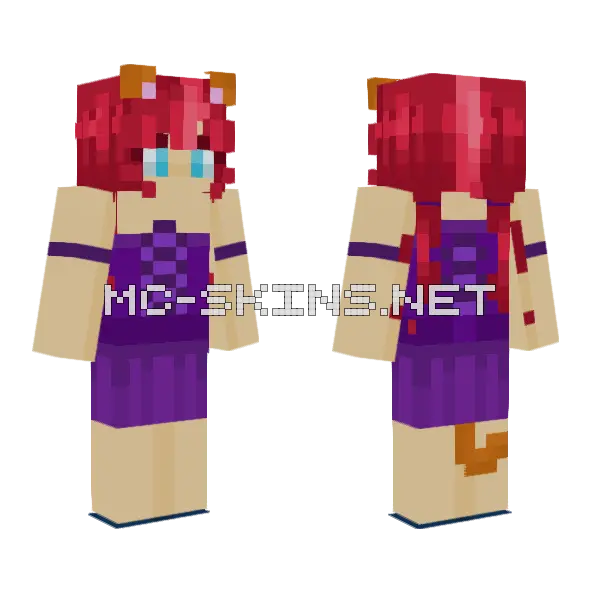 Repunzel Minecraft skin, front and back