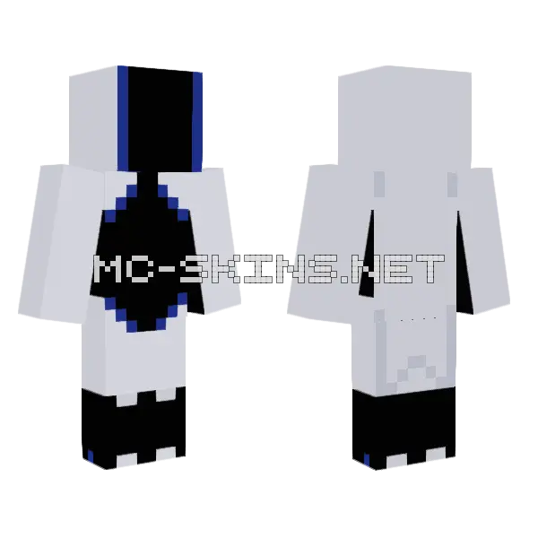 Resetting System To Default Minecraft skin, front and back