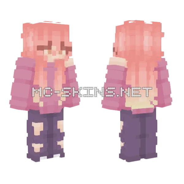 Retro Ce Girl Minecraft skin, front and back