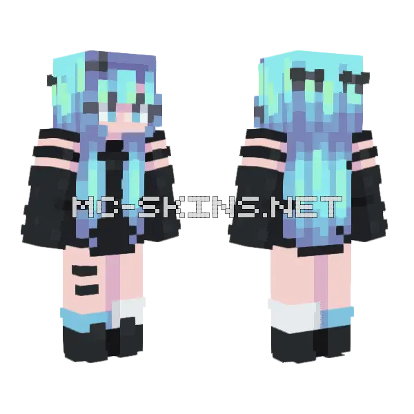 Retro Girl Minecraft skin, front and back