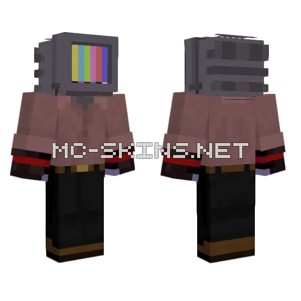 Retro TV Head, front and back