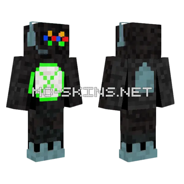 Retro Xbox 360 Minecraft skin, front and back