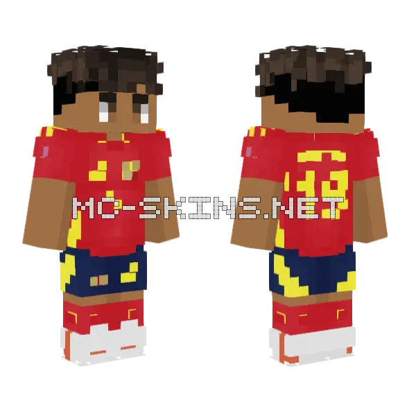Retrtrert Red Jersey Minecraft skin, front and back
