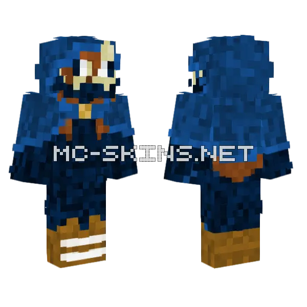 Reuploadyeah Blue Outfit Minecraft skin, front and back