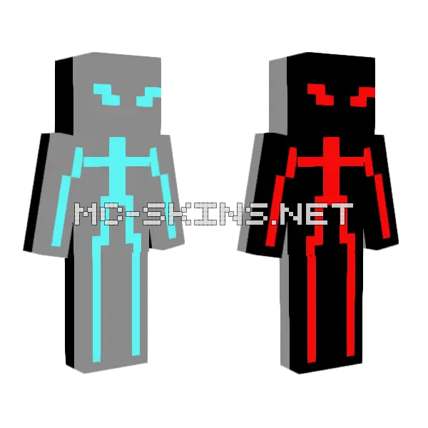 Reverse Skin Minecraft skin, front and back