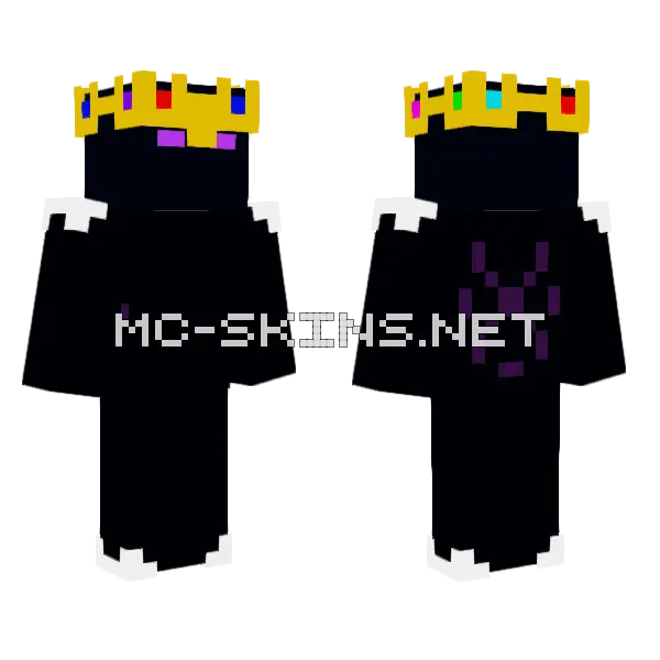 Rey Enderman Minecraft skin, front and back