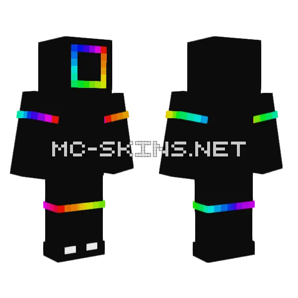 RGB Knight Minecraft skin, front and back