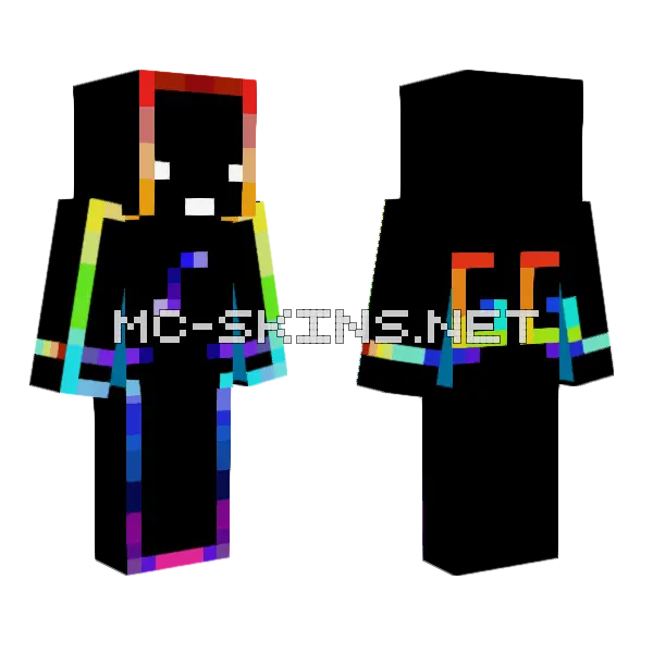 Rgb Lol Minecraft skin, front and back