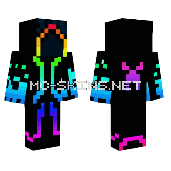 RGB Mage Minecraft skin, front and back