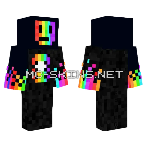 RGB TV Guy Thingie Minecraft skin, front and back