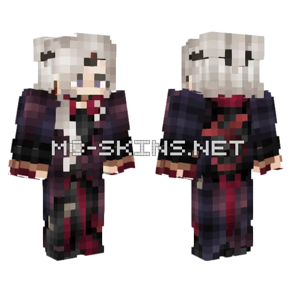 Rhaenyra Targaryen Minecraft skin, front and back