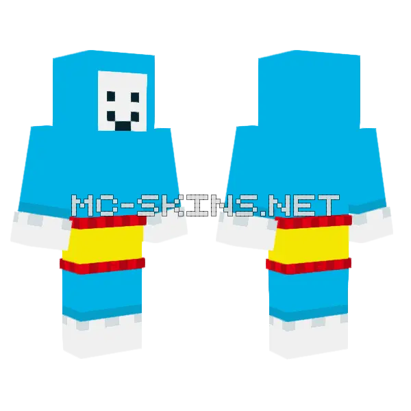 Rhythm Heaven Paddler Minecraft skin, front and back