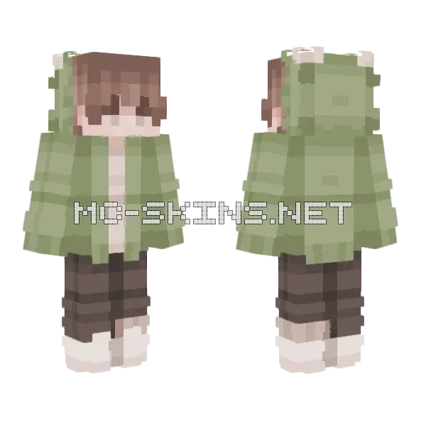 Ribbit Frog Boy Minecraft skin, front and back