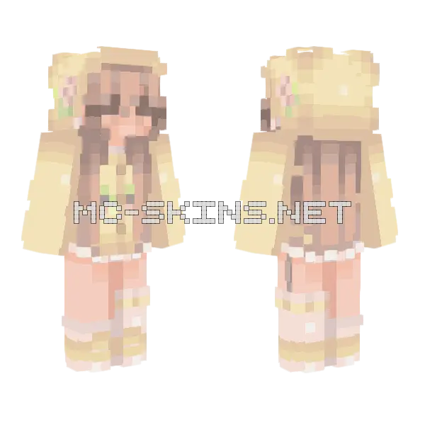 Ribbit Girl Minecraft skin, front and back