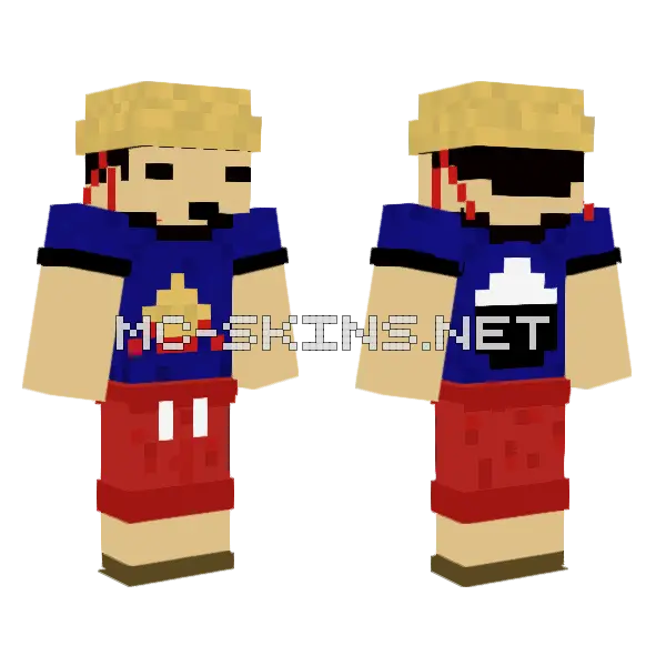 Rice Farmer Minecraft skin, front and back