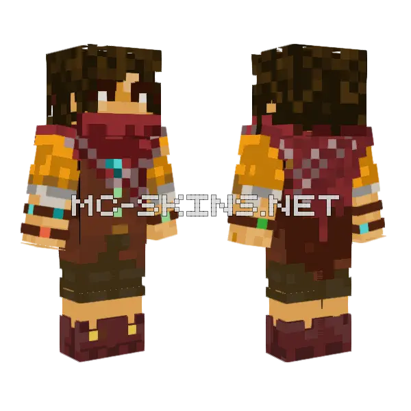 Rich Cowboy With Different Pants Minecraft skin, front and back