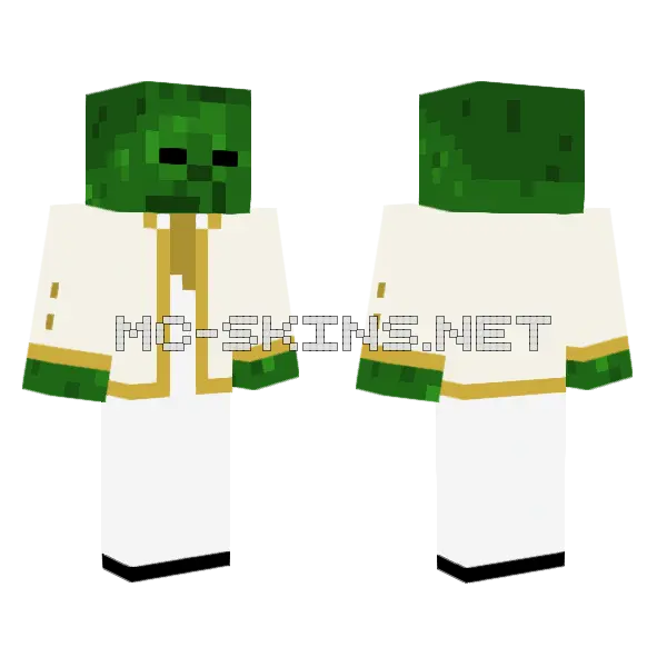 Rich Zombie Minecraft skin, front and back
