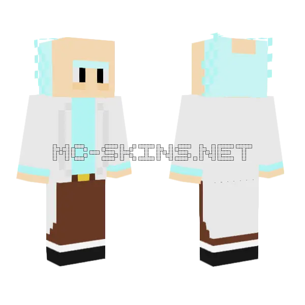 Rick Minecraft skin, front and back