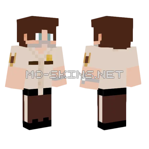 Rick Grimes Walking Dead Minecraft skin, front and back