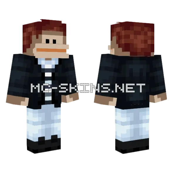 Rick Roll Monke Minecraft skin, front and back