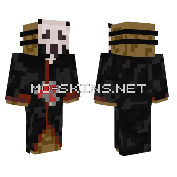 Rigby Akatsuki Ghost Face Minecraft skin, front and back