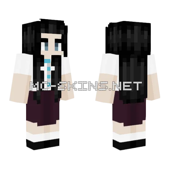Rika Sonezaki Minecraft skin, front and back