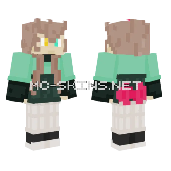 Rika Yun Minecraft skin, front and back