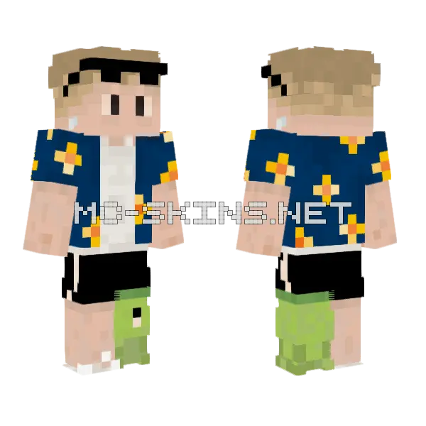 Rikardorss Summer Outfit Minecraft skin, front and back