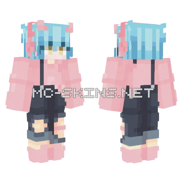 Rimuru Cute 2 Minecraft skin, front and back