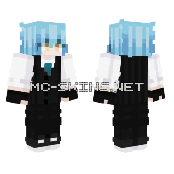 Rimuru Formal Minecraft skin, front and back