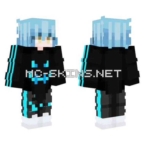 Rimuru Halloween Minecraft skin, front and back