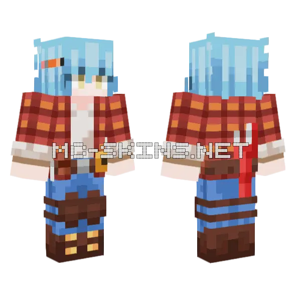 Rimuru Maistro Minecraft skin, front and back