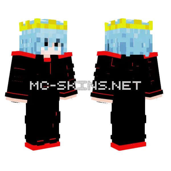 Rimuru Tempest Minecraft skin, front and back