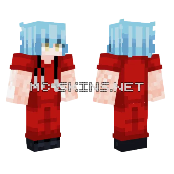 Rimuru Tempest Minecraft skin, front and back